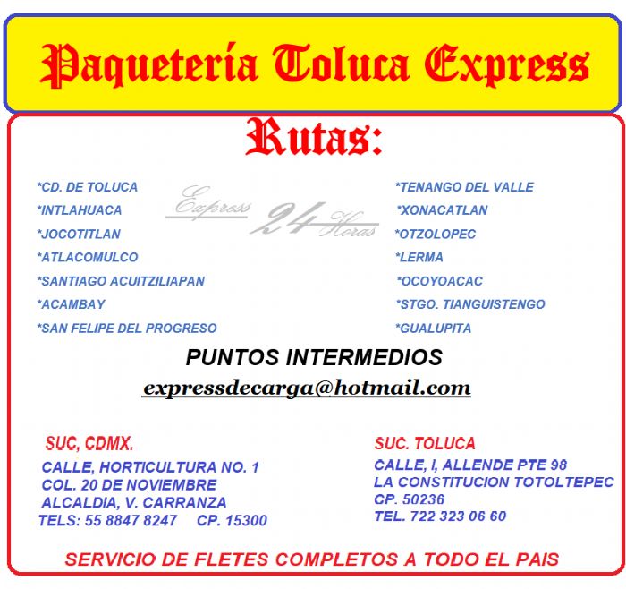 PAQUETERIA TOLUCA express